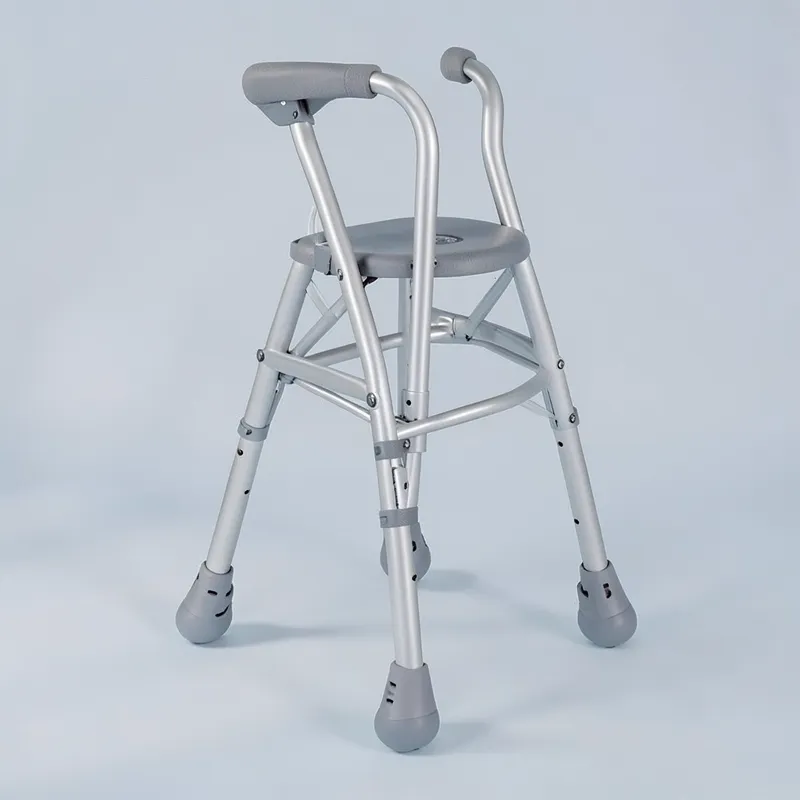 Folding aluminum mobility walker